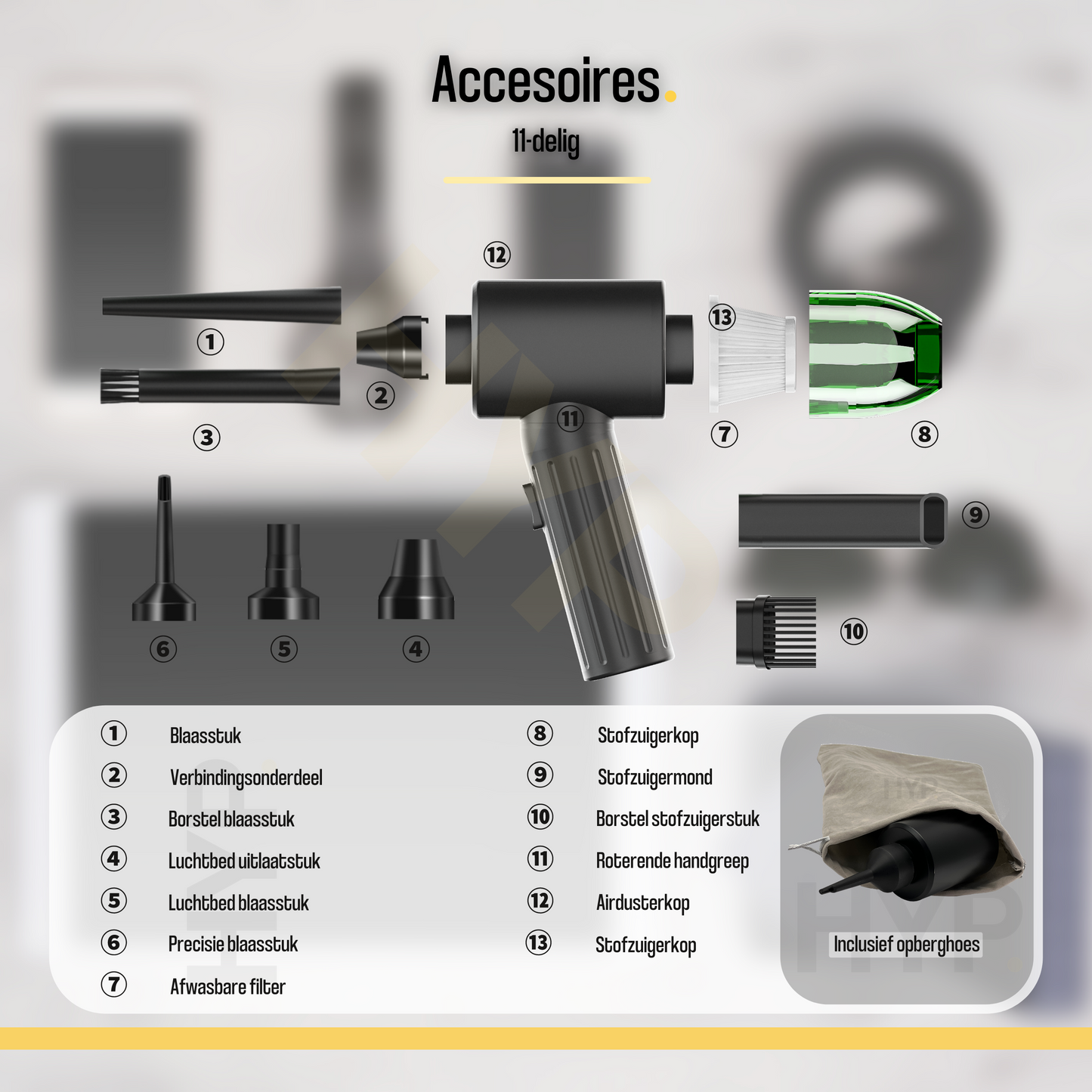 Air Duster Pro Lite 50K Zuigen & Blazen
